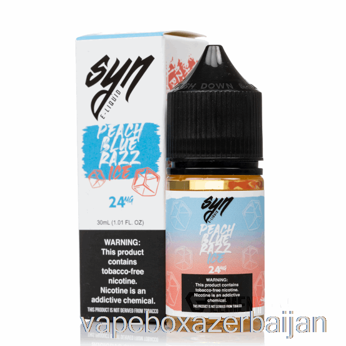 Vape Box Azerbaijan ICE Peach Blue Razz - Syn Salts - 30mL 24mg